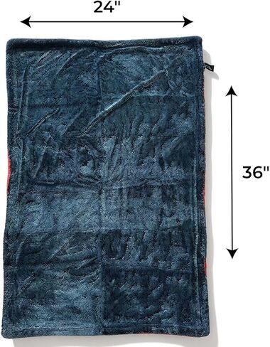 24"x36" Car Drying Towel – Dual-Color Black & Crimson Red | 1300 GSM Twist Loop Microfiber | Ultra Absorbent, Lint-Free, Scratch-Free | Fast Drying for Cars, Trucks & SUVs in Saudi Arabia