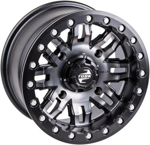 4/137 Tusk Teton Beadlock Wheel 15x10 5.0 + 5.0 Gun Metal/Black for Can-Am Maverick X3 Max Turbo 64 Inch 2018-2020 in Saudi Arabia