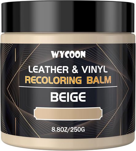 Leather Recoloring Balm & Color Restorer | Beige Leather Dye, Paint & Repair Kit for Furniture, Couches, Car Seats, Shoes | Restore Faded & Scratched Surfaces in Saudi Arabia