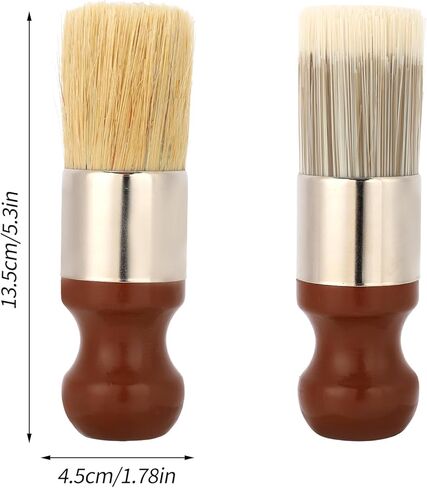 2pcs Leather Furniture Salve Brushes, Wood Cleaning Brush with Ergonomic Handle Durable Repair Salve Wax Tool for Leather & Furniture Maintenance in Saudi Arabia