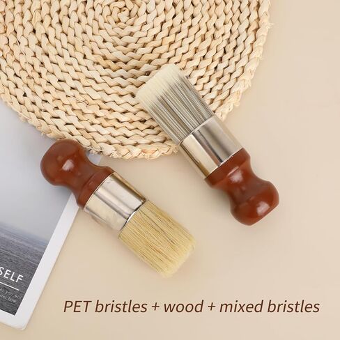 2pcs Leather Furniture Salve Brushes, Wood Cleaning Brush with Ergonomic Handle Durable Repair Salve Wax Tool for Leather & Furniture Maintenance in Saudi Arabia