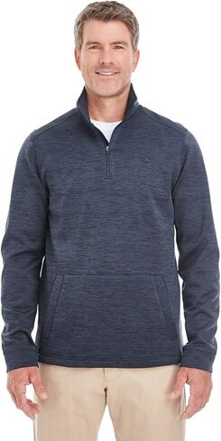 Devon & Jones Men's Newbury Mélange Fleece Quarter-Zip XL NAVY HEATHER in Saudi Arabia