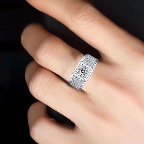 14K Gold Mens Trendsetting 3 Carat D-color VVS2 Wedding Rings,Hip Hop Style Diamond Ring,Trendsetting Father's Day Gift for the Hip Hop Enthusiast Dad in Saudi Arabia