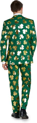 Opposuits Men's St. Paddy's Day Suit - St. Patrick's Day Party Wear - Slim Fit - Including Blazer, Pants and Tie - Green in Saudi Arabia