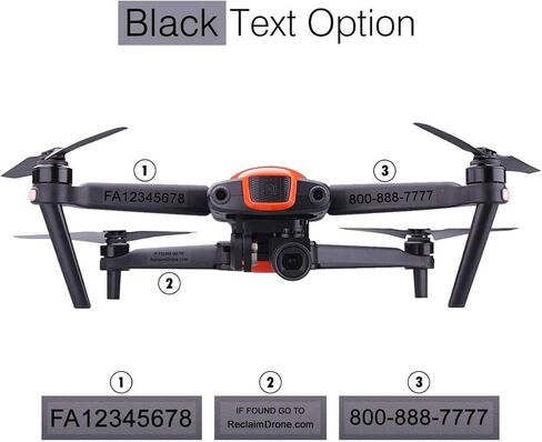 FAA Drone Identification Bundle - Labels (2 Sets of 3) + FAA UAS Registration ID Card for Hobbyist Pilots + Lanyard and ID Card Holder - for All EVO Drones in Saudi Arabia