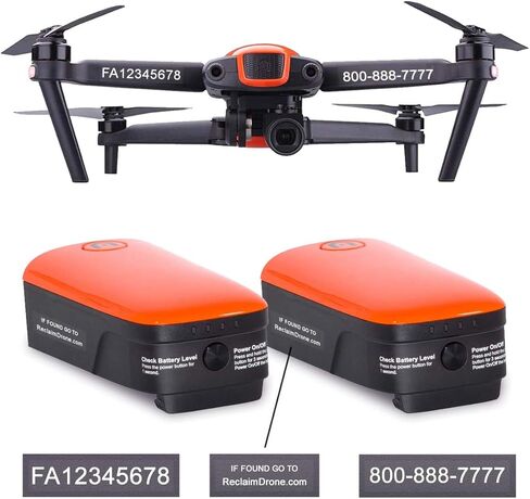 FAA Drone Identification Bundle - Labels (2 Sets of 3) + FAA UAS Registration ID Card for Hobbyist Pilots + Lanyard and ID Card Holder - for All EVO Drones in Saudi Arabia