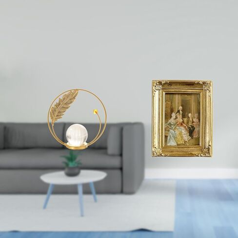 Crystal Resin Ball Sculpture Metal Figurine Desk Ornament Statue Stand Glass Front Picture Frame Card Display Holder Poster for Hallway Fireplace in Saudi Arabia