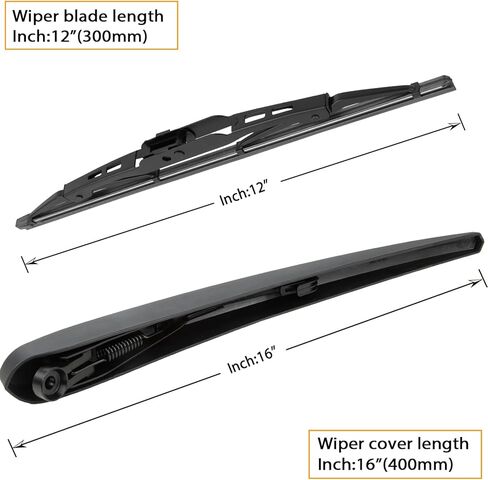 AUTOBOO Rear Wiper Arm Blade Replacement for Chevrolet Chevy Equinox GMC Terrain 2018 2019 2020 2021 Back Windshield Wiper Blade Arm Set -Original Equipment Replacement in Saudi Arabia