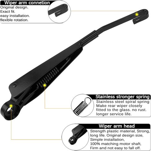AUTOBOO Rear Wiper Arm Blade Replacement for Chevrolet Chevy Equinox GMC Terrain 2018 2019 2020 2021 Back Windshield Wiper Blade Arm Set -Original Equipment Replacement in Saudi Arabia