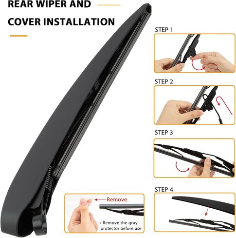 AUTOBOO Rear Wiper Arm Blade Replacement for Chevrolet Chevy Equinox GMC Terrain 2018 2019 2020 2021 Back Windshield Wiper Blade Arm Set -Original Equipment Replacement in Saudi Arabia