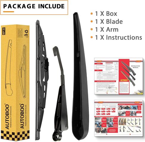 AUTOBOO Rear Wiper Arm Blade Replacement for Chevrolet Chevy Equinox GMC Terrain 2018 2019 2020 2021 Back Windshield Wiper Blade Arm Set -Original Equipment Replacement in Saudi Arabia