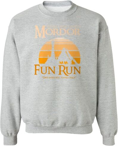 Annual Mordor Fun Run Funny Rings Movie Unisex Crewneck Sweatshirt in Saudi Arabia