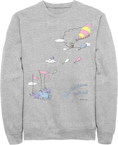 Fifth Sun Men's Dr. Seuss Oh The Places You'll Go Scene Sweatshirt in Saudi Arabia