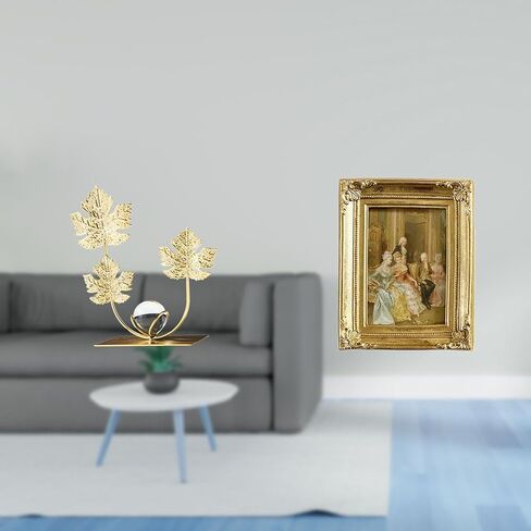 Leaf Sculpture Resin Bookshelf Ornament Glass Frame Decorative Holder Modern Home Collectibles Birthday Housewarming Gift Bedroom Holiday Poster Displ in Saudi Arabia