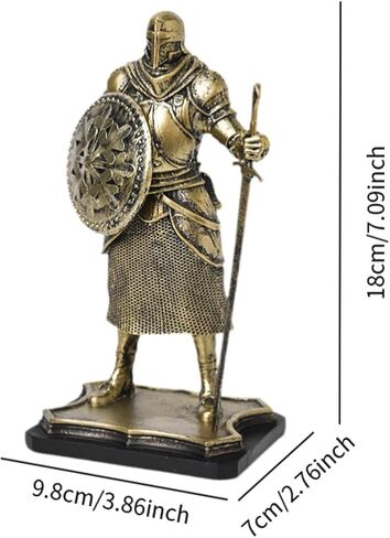 European Ornate Antique Photo Frame and Knight Sculpture Creative Vintage Picture Frame Decorative Figurine for Wedding Gift Entryway Living Room Home in Kuwait