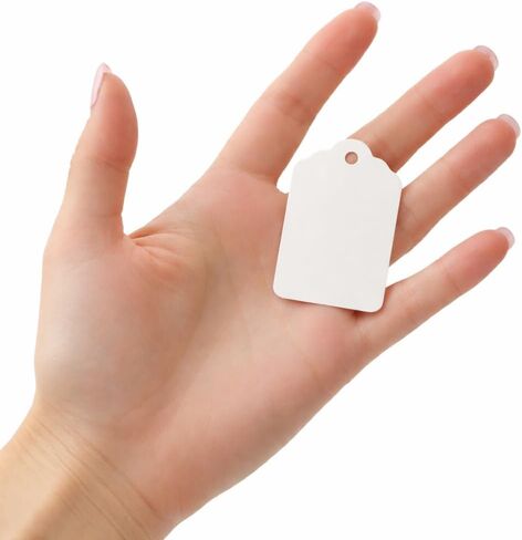 علامات البضائع البيضاء غير المعلقة - 2 1/4 بوصة × 1 7/16 بوصة، حزمة مكونة من 500 علامة تمييز مع فتحة، وعلامات ورقية معلقة، وملصقات لربطها in Kuwait