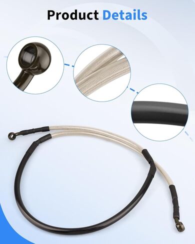 Front Brake Braided Hose Line 45125-KZ4-J21 Fit for Honda CR125R CR250R 1995-2007 CR500R 1995-2001, Replace 45125-MEN-003 in Saudi Arabia