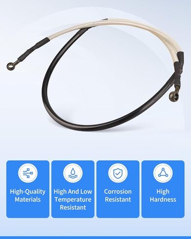 Front Brake Braided Hose Line 45125-KZ4-J21 Fit for Honda CR125R CR250R 1995-2007 CR500R 1995-2001, Replace 45125-MEN-003 in Saudi Arabia
