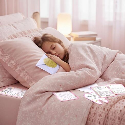 Eaasty 20 Set Tooth Fairy Gifts Kit for Kids Include Mini Tooth Receipt, Certificates, Teeth Fairy Letters, Envelopes with Seal Stickers Lost Teeth Keepsakes for Boys and Girls Award Gifts in Saudi Arabia
