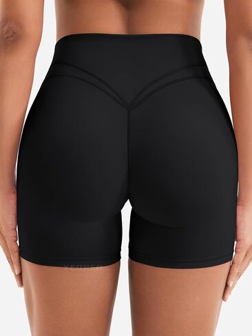 YEOREO Women Workout Yoga Shorts 4.5" No Front Seam Hidden Scrunch Almiy High Rise Buttery Biker Shorts in Saudi Arabia