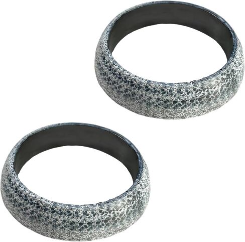 2 PCS ID 60mm Car Exhaust Gasket, Premium Graphite Exhaust Manifold Flange Gasket Seal Muffler Ring, Leakproof Downpipe Tail Pipe Donut Gaskets Replacement for Most Vehicles in Saudi Arabia