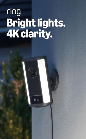 كاميرا Ring Spotlight Cam Pro، بقابس (أحدث طراز)، باللون الأبيض مع مجموعة أسلاك صلبة للكاميرات in Saudi Arabia
