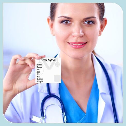 24 وسادة، 720 ورقة، ملاحظات لاصقة للممرضات للعلامات الحيوية، مفكرة مراقبة يومية، قائمة فحص صحة المريض، هدية التمريض، تسجيل مستوى الأكسجين Hr Bp (أبيض، كلاسيكي) in Kuwait