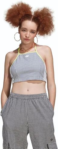 قميص Gingham للسيدات من Adidas، Pulse Lime/Purple in Saudi Arabia