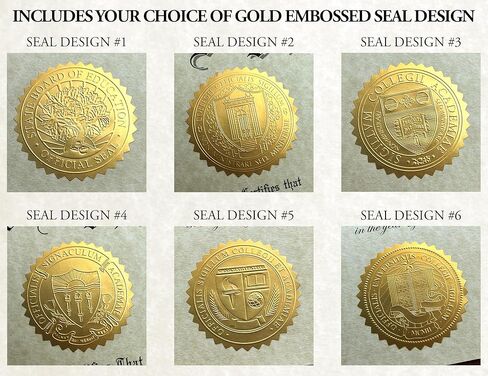 Custom Printed High School Diploma - with Real Embossed Gold Foil Seal & Padded Leatherette Diploma Cover in Kuwait