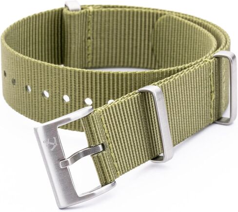 شركة انكور ستراب | حزام ساعة نايلون قياسي | حزام متين من الدرجة العسكرية | أجهزة الفولاذ المقاوم للصدأ | مقاوم للماء | مقاس قابل للتعديل للمعصم من 5.75 إلى 8.5 بوصة in Kuwait