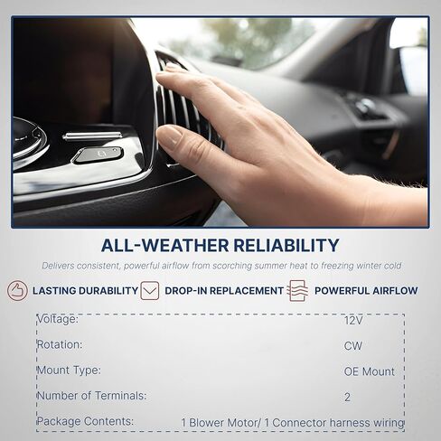 محرك منفاخ سخان HVAC مع قفص مروحة متوافق مع 2007 2008 2009 2010 2011 2012 2013 2014 شيفروليه سيلفرادو، تاهو، سوبربان، أفالانش وجي إم سي سييرا، يوكون وكاديلاك إسكاليد وهامر in Kuwait