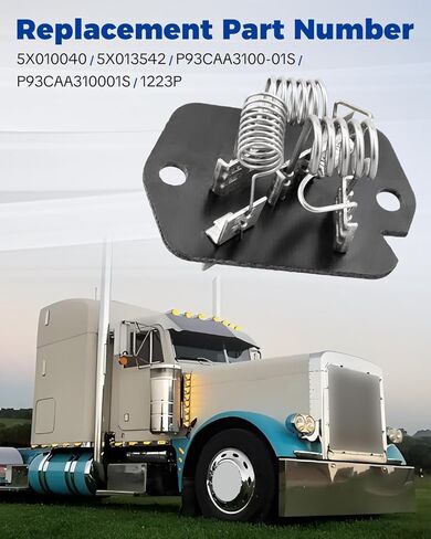 مقاوم محرك المنفاخ مناسب لـ Peterbilt - COE 1994-2007، مناسب لـ Kenworth 1995-2009، استبدال سخان محرك منفاخ HVAC 5X010040 5X013542 P93CAA3100-01S P93CAA310001S 1223P 4 محطات in Kuwait