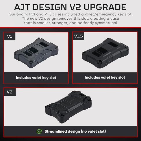 حافظة AJT DESIGN V2 Key Fob البديلة لـ Tacoma (2016-2023)، Tundra (2020-2021)، و4Runner (2020-2021) مع زر التشغيل فقط - غطاء مفتاح PC-ABS متين - صنع في الولايات المتحدة الأمريكية | الرمال المتحركة in Kuwait