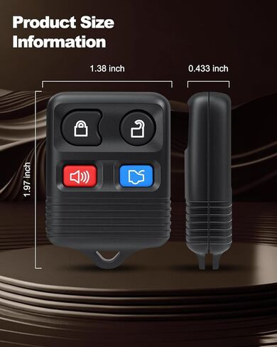 ELECTOP Key Fob Replacement with Ignition Key Keyless Entry Remote Control CWTWB1U345 Car Security Product fits for Ford Escape Explorer Expedition Focus Fusion Mustang Taurus, Lincoln, Mercury, Mazda in Saudi Arabia
