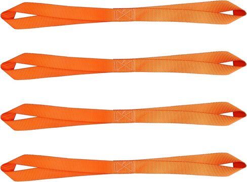 Mega Cargo Control 8 حزم من أشرطة مقبض ربط ناعمة للدراجات النارية، 1 بوصة × 18 بوصة سوداء على الطرق الوعرة لمركبة ATV، UTV، DIY - 800 رطل WLL in Kuwait