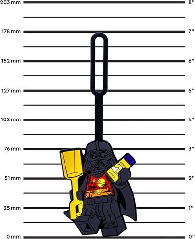 Lego Star Wars Bag Tag - Darth Vader Vacation (53776), Silicone Luggage tag for Vacation and Spring Break in Saudi Arabia