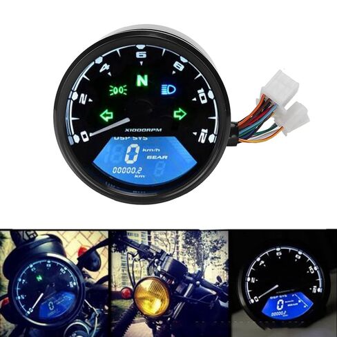 دراجة نارية LCD متر، عداد المسافات عداد السرعة عداد السرعة متعدد الوظائف النفط متر تيار مستمر 12 فولت in Saudi Arabia