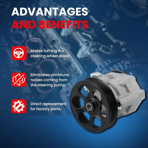 مضخة توجيه كهربائية MOCA مع بكرة متوافقة مع 2008-2011 لسوبارو امبريزا سبورت 2.5 لتر و2009-2011 لسوبارو امبريزا R 2.0L و2012 لسوبارو امبريزا سبورت 2.0 لتر in Kuwait