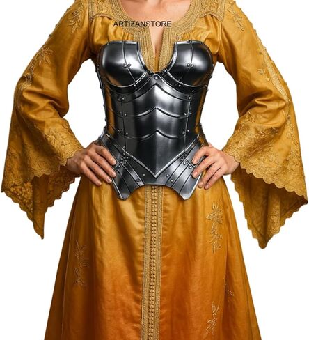ARTIZANSTORE Queen Of Warrior Steel Lady Corset l Medieval Lady Armor | LARP Women's armor Cosplay Armor | Gift For women in Saudi Arabia