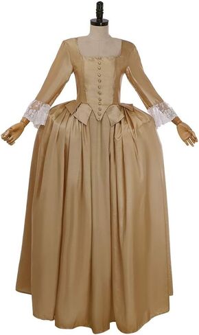 VEECOOCOS Musical Hamilton Cosplay Costume Elizabeth Schuyler Angelica Peggy Sisters Dress Gown in Saudi Arabia
