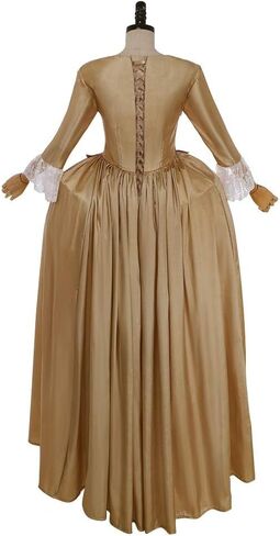 VEECOOCOS Musical Hamilton Cosplay Costume Elizabeth Schuyler Angelica Peggy Sisters Dress Gown in Saudi Arabia
