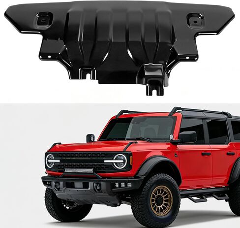 Front Bumper Skid Plate Compatible with 2021 2022 2023 Ford Bronco Replacement for MB3C-6B629-CB Steel Powder Coated Black in Saudi Arabia