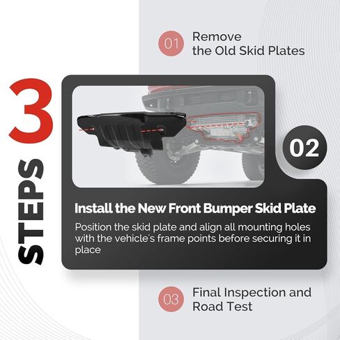 Front Bumper Skid Plate Compatible with 2021 2022 2023 Ford Bronco Replacement for MB3C-6B629-CB Steel Powder Coated Black in Saudi Arabia