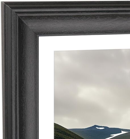 22x36 Picture Frame Solid Wood Black, Display 20"x34" (With mat) or 22"x36" (Without mat) Photos, Poster, Painting,Puzzles (X23B2236W2034) in Saudi Arabia