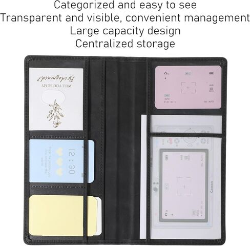Glove Box Organizer Black Car Registration and Insurance Card Holder Vehicle Document Holders for Glove Box Paperwork Organizer Compartment Glovebox Information Holders Car Accessories for Women Men in Saudi Arabia