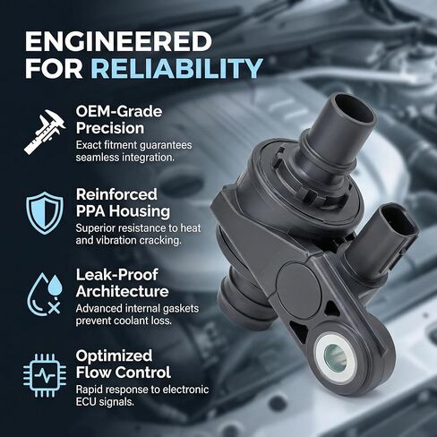 16671-25010 صمام تجاوز المبرد، متوافق مع تويوتا أفالون 2020-2021 وكامري 2018-2021، RAV4 2019-2022، لكزس ES350، صمام التحكم في سائل تبريد المحرك يستبدل 1667125010 و16671 25010 in Kuwait