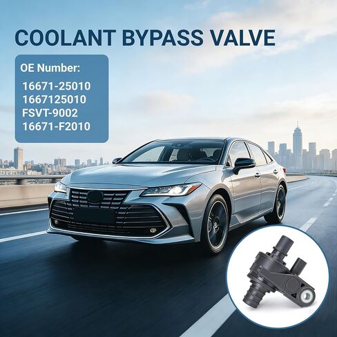 16671-25010 صمام تجاوز المبرد، متوافق مع تويوتا أفالون 2020-2021 وكامري 2018-2021، RAV4 2019-2022، لكزس ES350، صمام التحكم في سائل تبريد المحرك يستبدل 1667125010 و16671 25010 in Kuwait