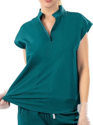 قمصان نسائية - زي بدون أكمام مع جيبين جانبيين عميقين ونسيج ناعم مريح لفريق الطاقم الطبي in Kuwait