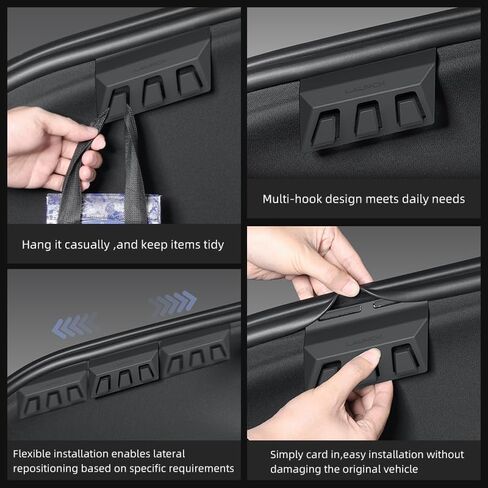 LUCKEASY 2PC Trunk Hook for Tesla Model Y Juniper 2025 2026 Grocery Bag Hook Trunk Organizer Car Interior Accessories ABS Black in Saudi Arabia