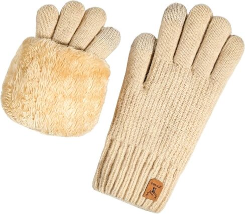 Winter Gloves Women for Cold Weather Touchscreen with Thermal Fleece Lined Warm Knit Ladies in Saudi Arabia
